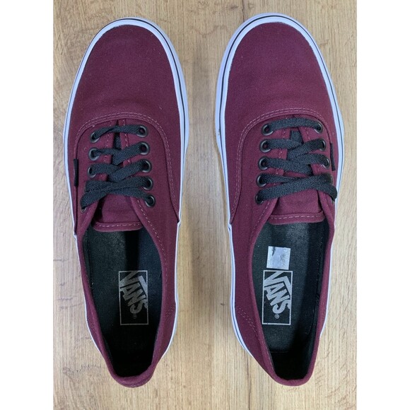 Vans Authentic Burgundy Canvas Sneakers Men\'s Size 10 Classic Lace Up Shoes main image 5